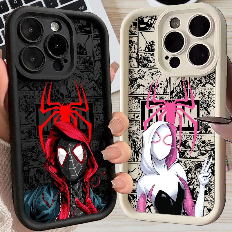 Phone Cases Iphone 12 - Spiderman Miles Morales Gwen Marvel Comics