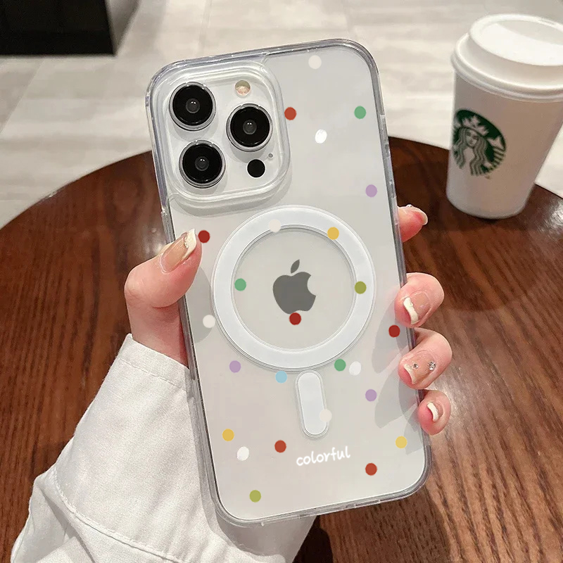 Phone Cases Korea - INS Korean Creative Colored Wave Dots