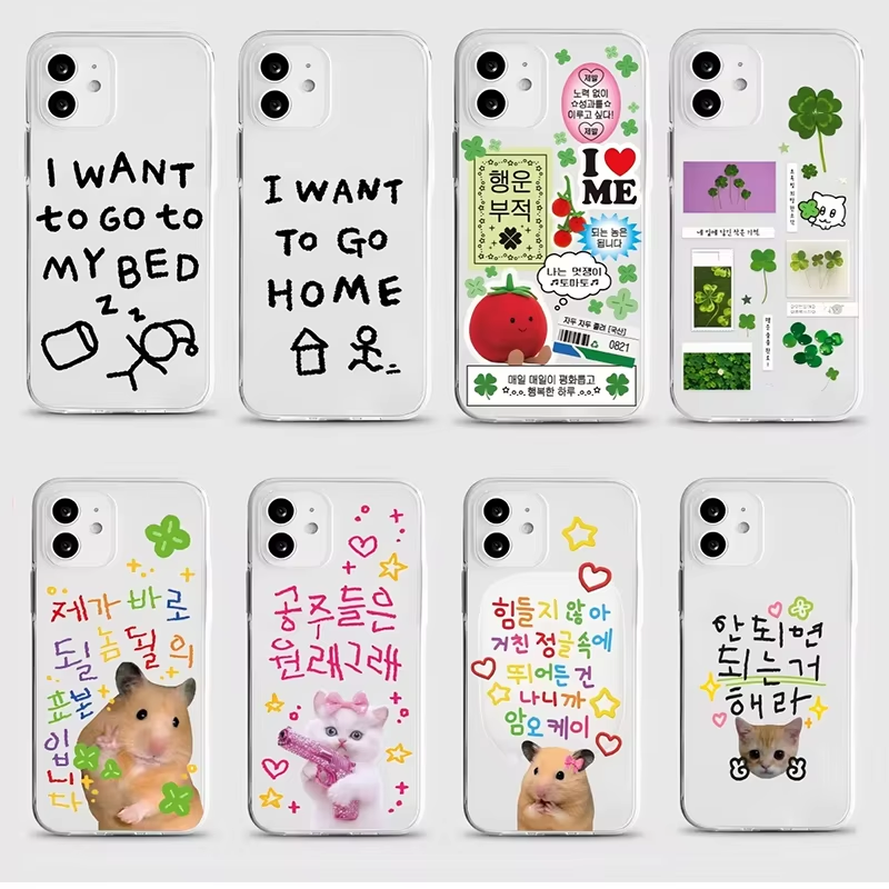 Phone Cases Korea - Korean Ins Cute Four Leaf Clover