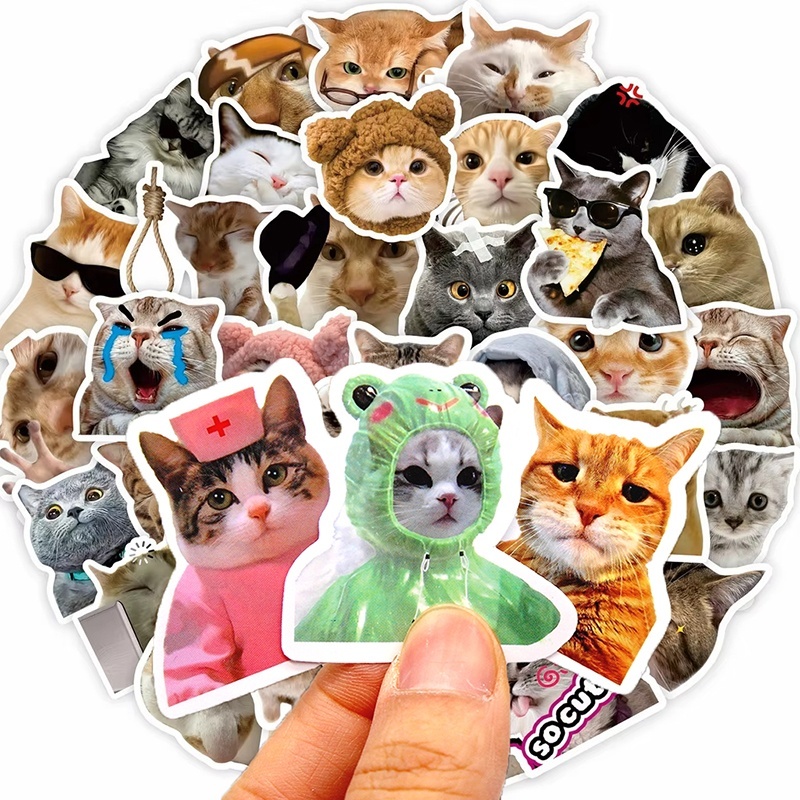 Phone Cases Kids - 100Pcs Cute Funny Cat Emoji Stickers