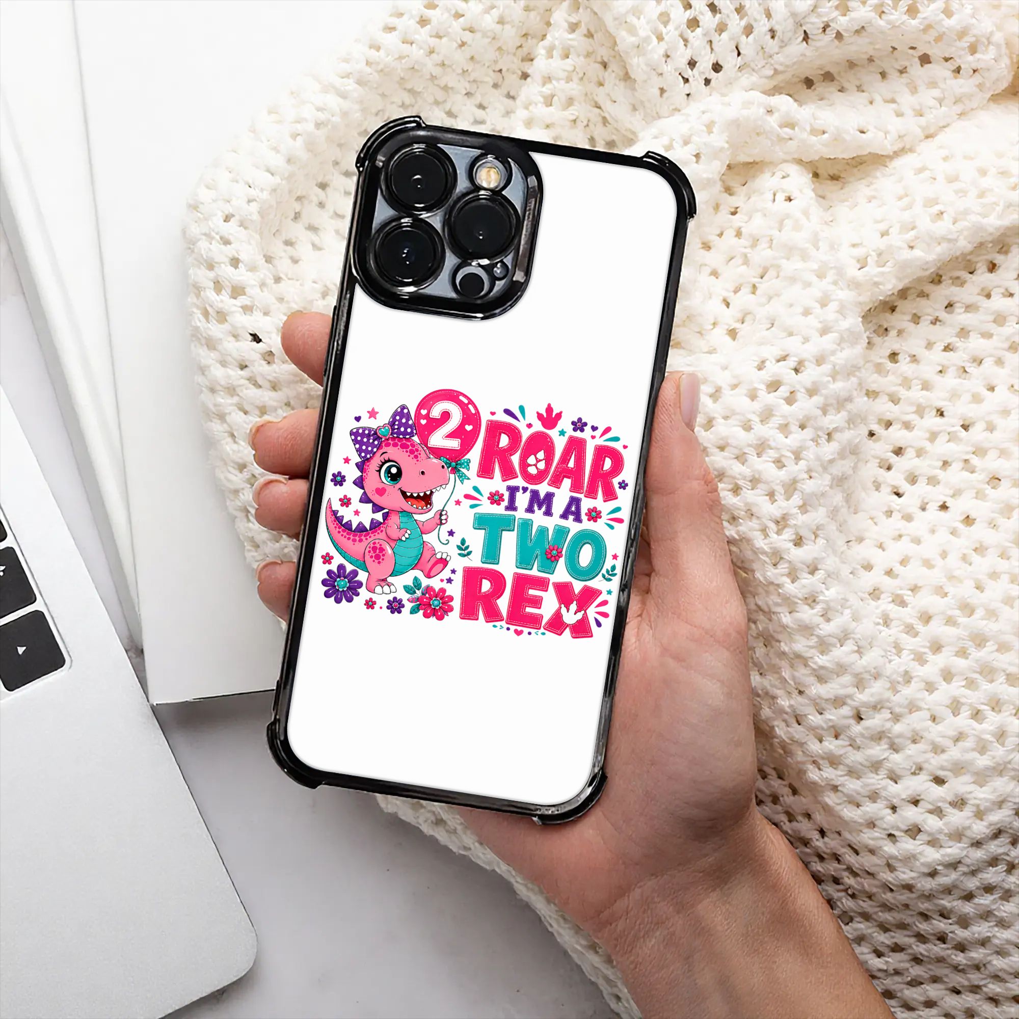 Phone Cases Kids - Kids Roar I'm A Two Rex