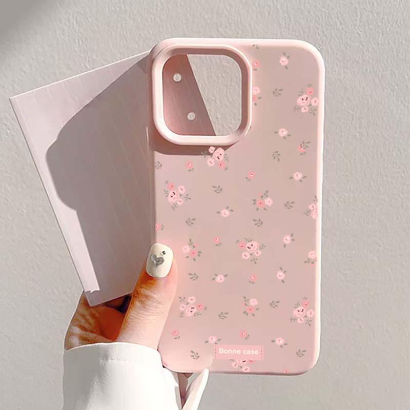 Phone Cases Korea - INS Korea Pink Flower Phone Case