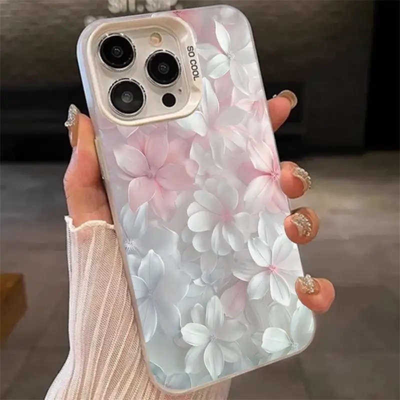 Phone Cases Protective - Pink Flower Case for iPhone 15Pro