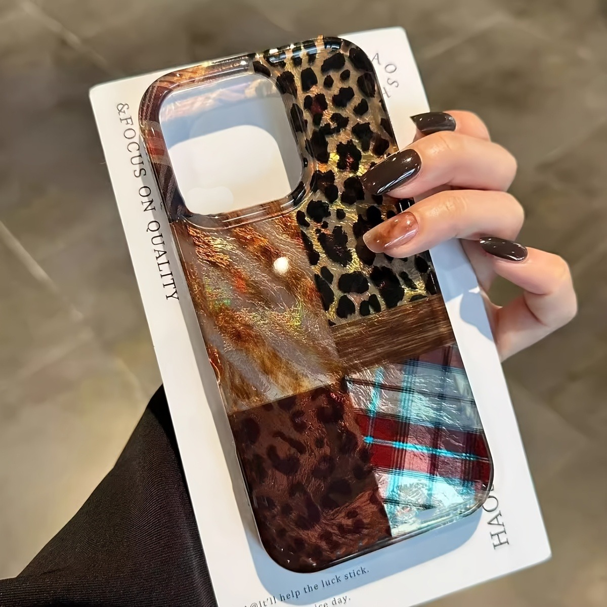 Phone Cases Designer - High-End Leopard Print And Tinfoil Design