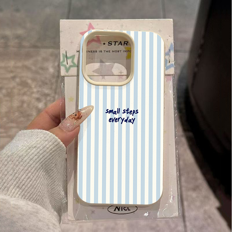 Phone Cases Australia - Simple Blue English Blue White Stripes