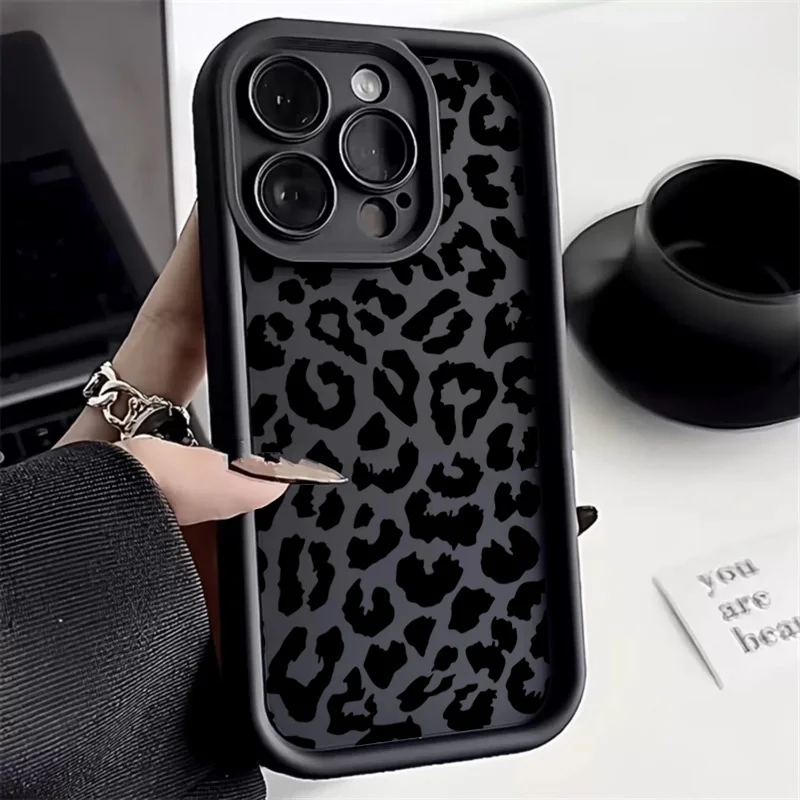 Black Leopard Print Pattern Si - огляд і ціна Phone Cases Rhode