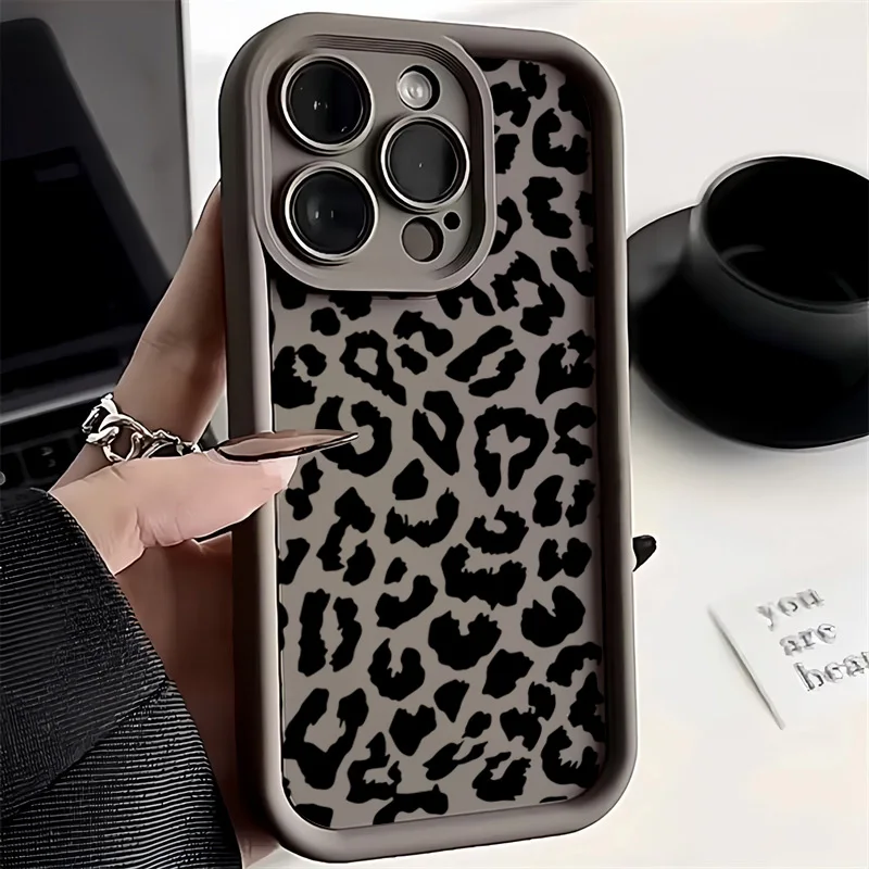 Black Leopard Print Pattern Si - огляд і ціна Phone Cases Rhode