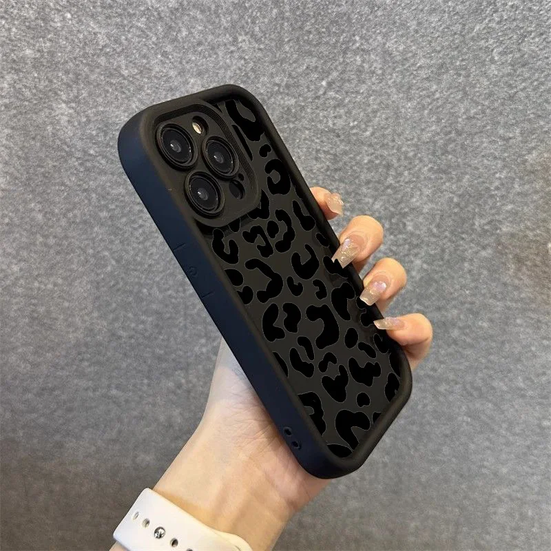 Black Leopard Print Pattern Si - огляд і ціна Phone Cases Rhode