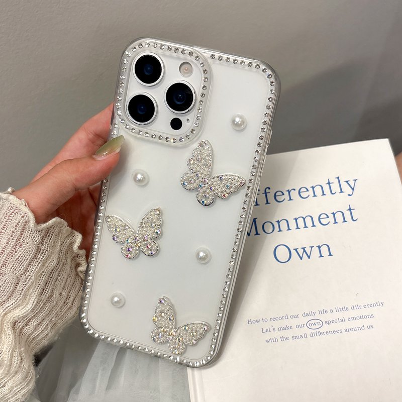 Pearl Butterfly Bling Diamond  - огляд і ціна Phone Cases Loopy