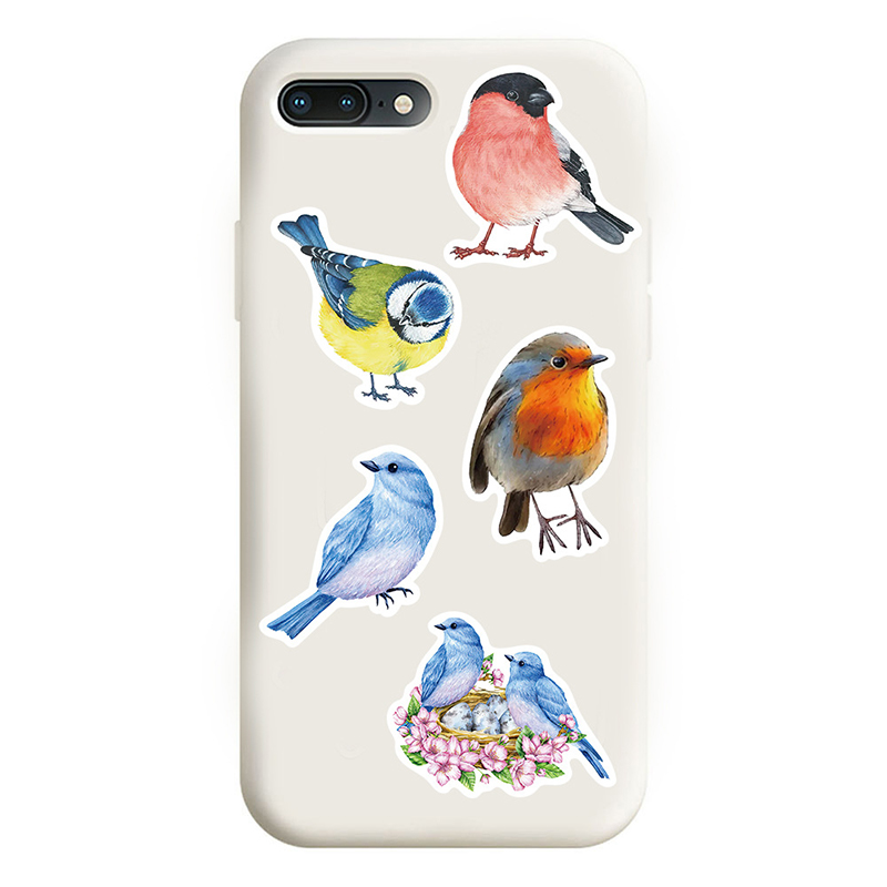 50PCS Watercolor Bird Graffiti - огляд і ціна Phone Cases Kids
