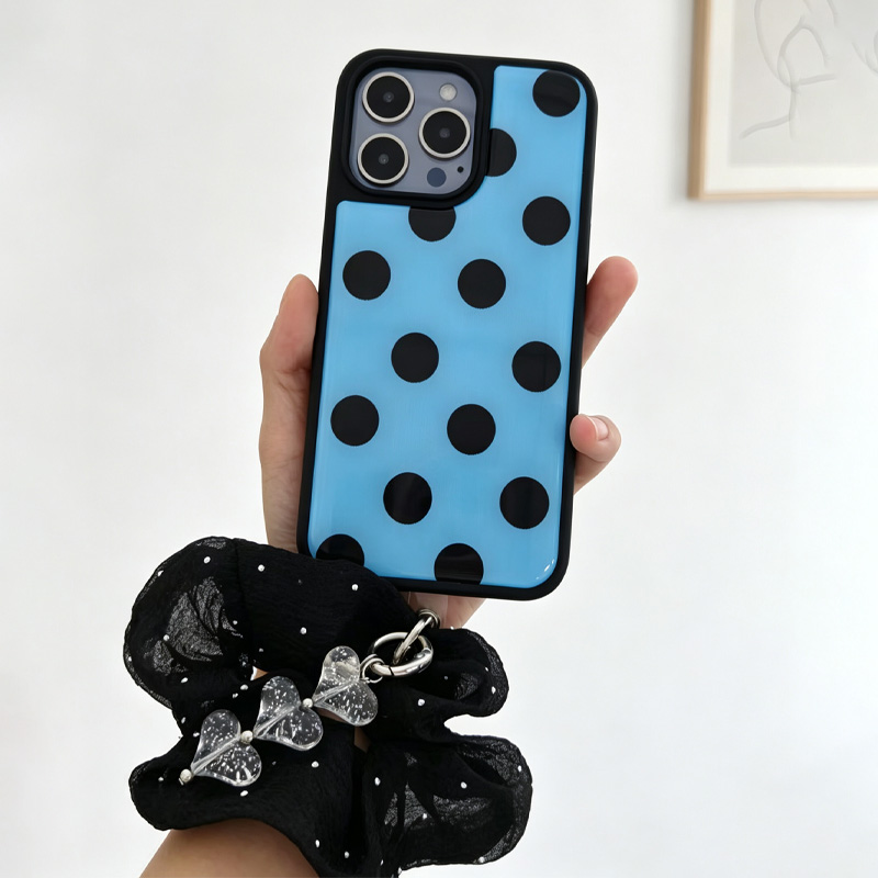 Blue Black Polka Dot Phone Cas - огляд і ціна Phone Cases With Charms