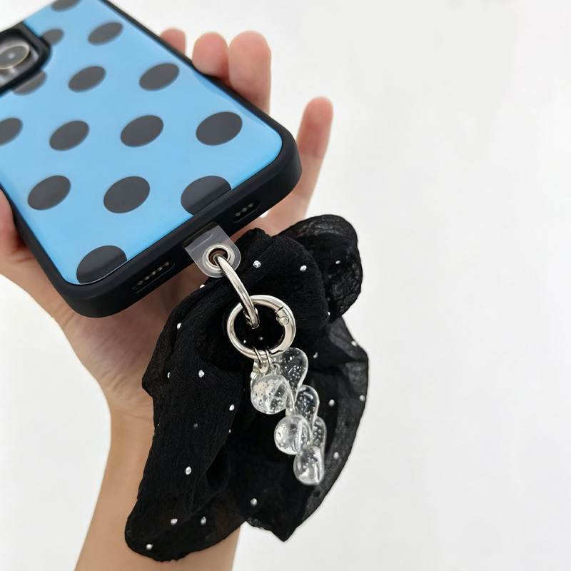 Blue Black Polka Dot Phone Cas - огляд і ціна Phone Cases With Charms