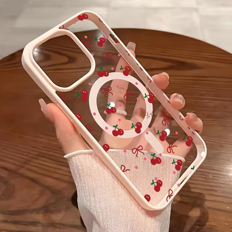 Red Cherry Printed Magnetic Ph - огляд і ціна Phone Cases Cherry