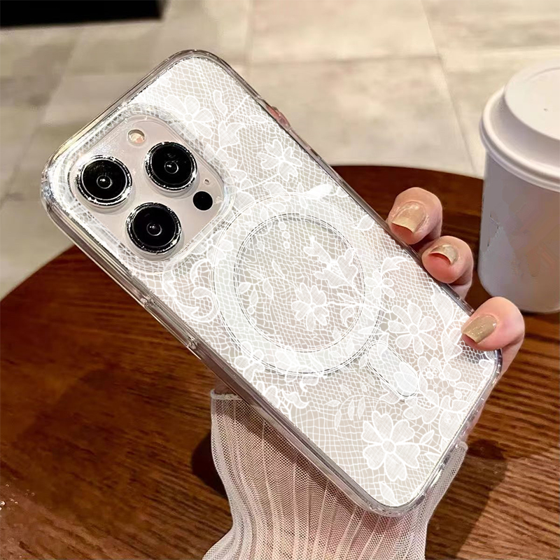 Romantic White Lace Flower Pat - огляд і ціна Phone Cases Classy