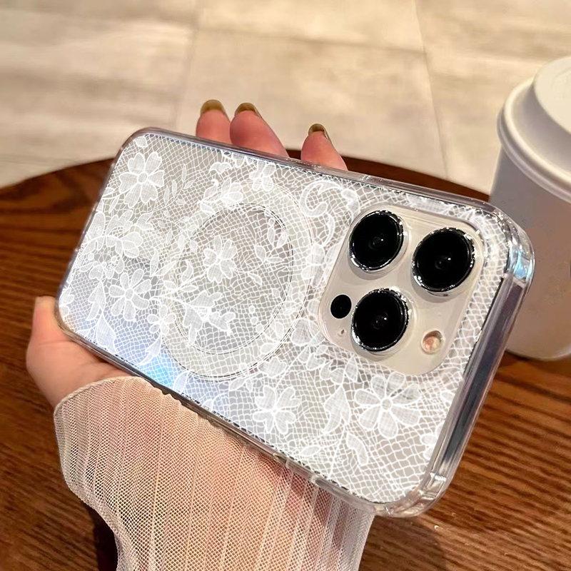 Romantic White Lace Flower Pat - огляд і ціна Phone Cases Classy