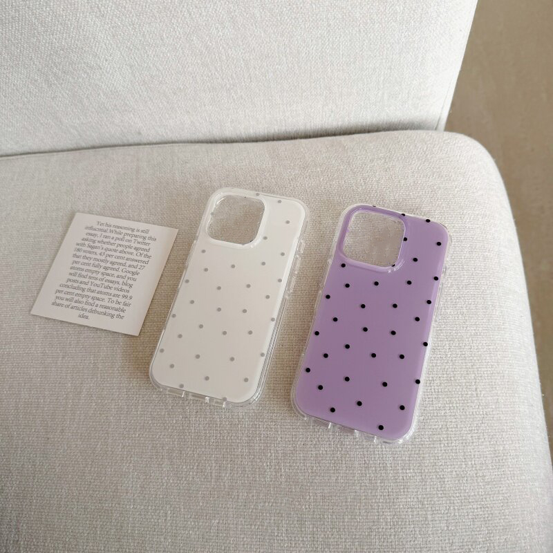Korean White & Purple Polka Do - огляд і ціна Phone Cases Korea