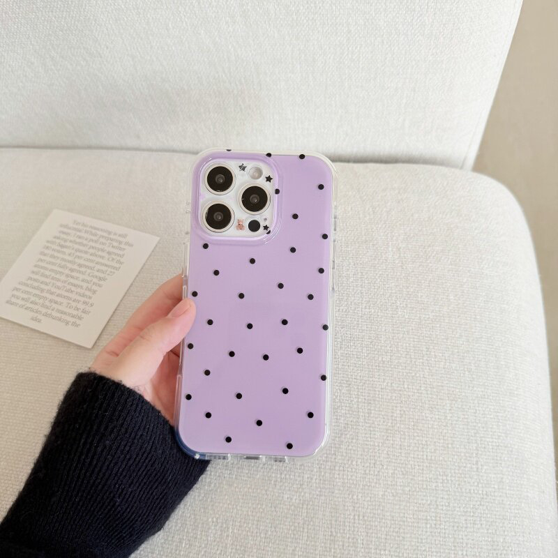 Korean White & Purple Polka Do - огляд і ціна Phone Cases Korea