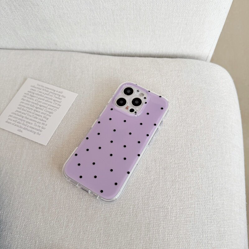 Korean White & Purple Polka Do - огляд і ціна Phone Cases Korea