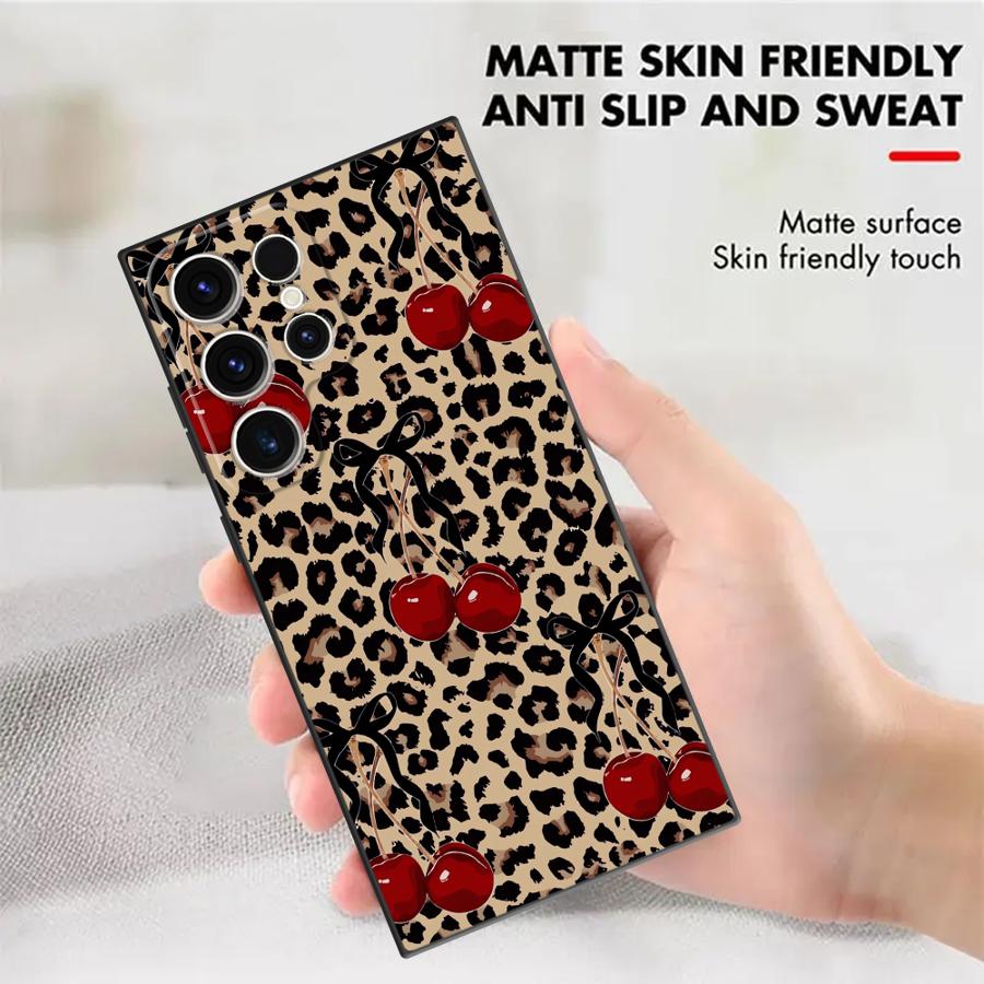 Leopard Cherry Funda Phone Cov - огляд і ціна Phone Cases Cherry