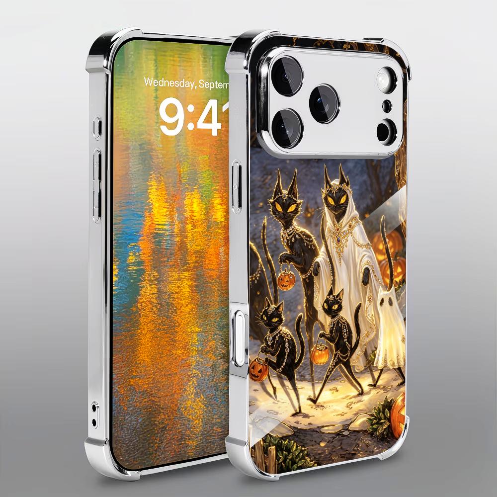Halloween Black Cat glass phon - огляд і ціна Phone Cases Rhode