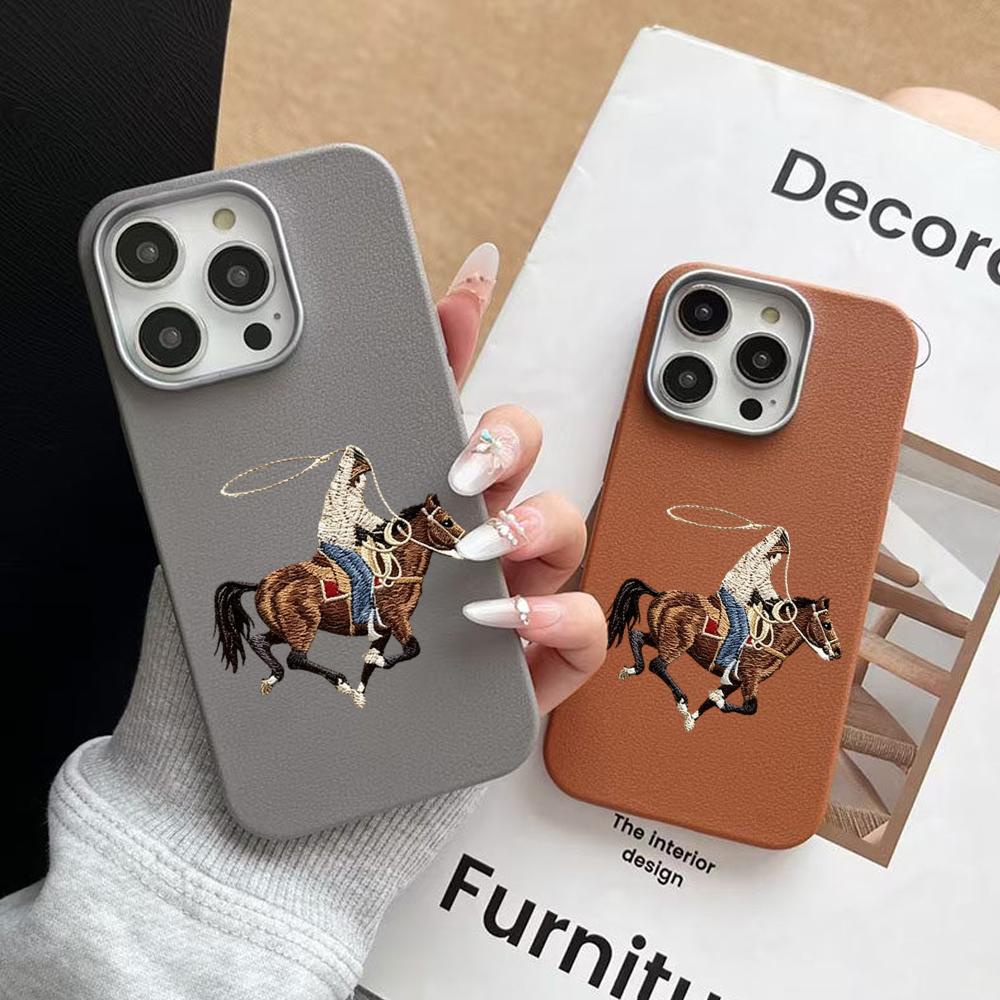 Retro Cowboy Riding Horse Patt - огляд і ціна Phone Cases Horse