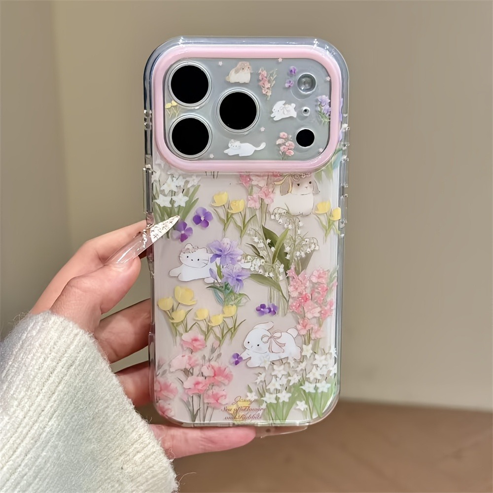 Cute Cat Colorful Flower Prote - огляд і ціна Phone Cases With Charms