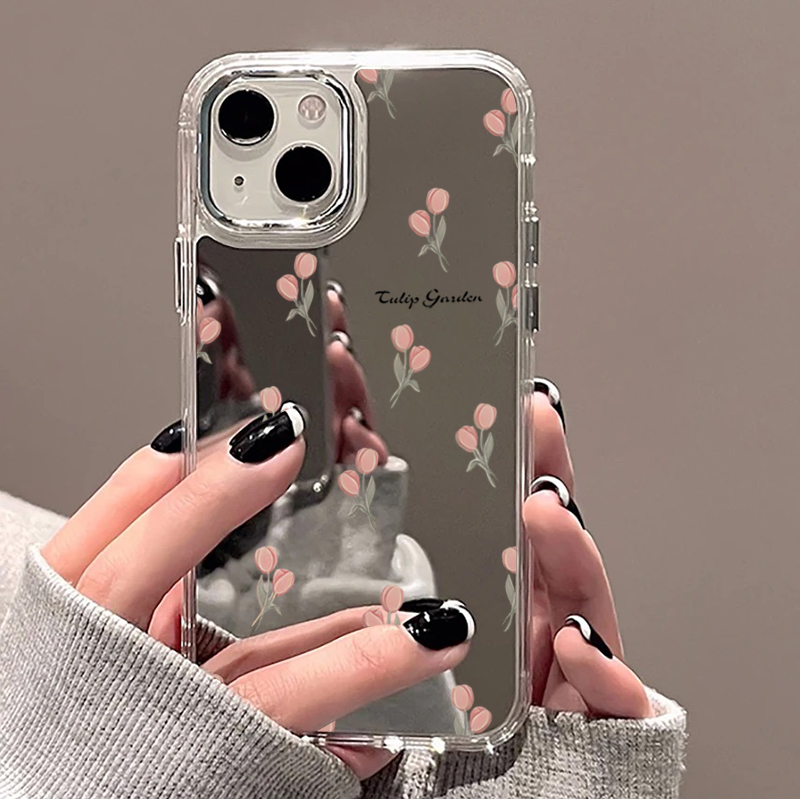 Mirror Case with Floral Tulip  - огляд і ціна Phone Cases Cherry