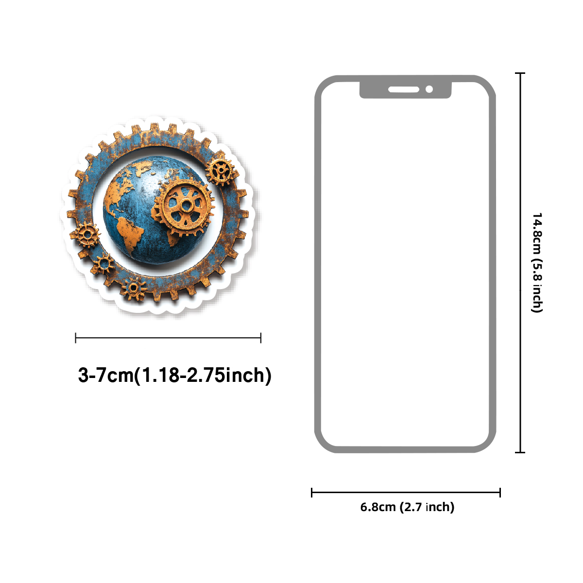 46pcs Blue Globe and Gear Meta - огляд і ціна Phone Cases Kids