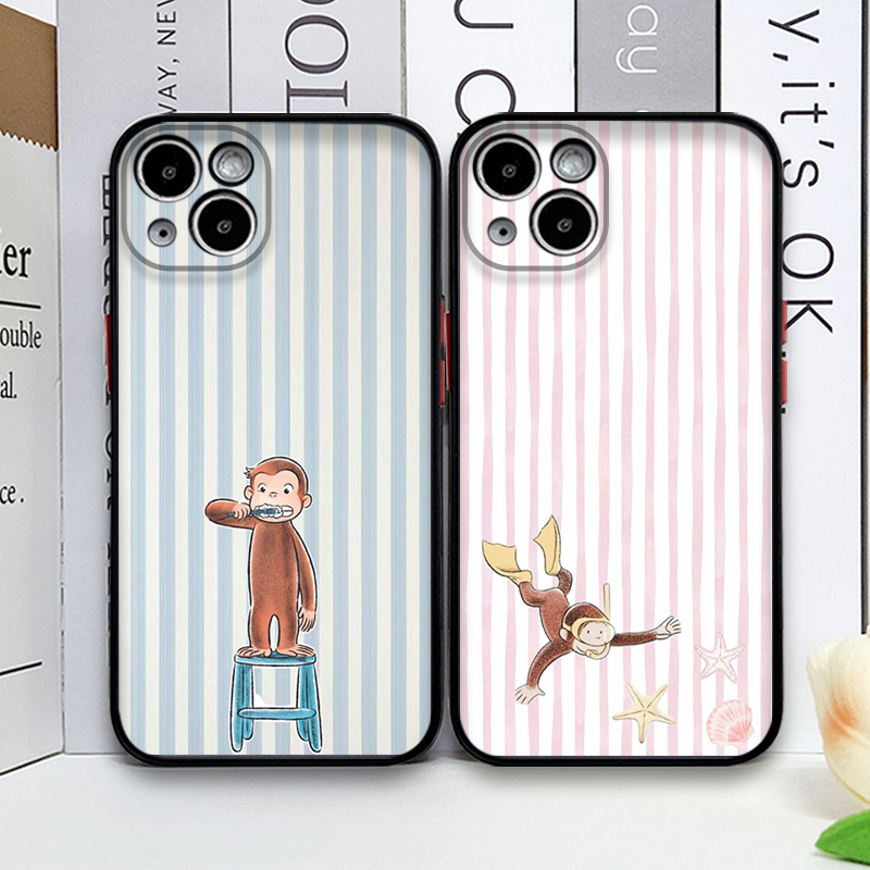Cartoon Striped Monkey Holding - огляд і ціна Phone Cases Iphone 12